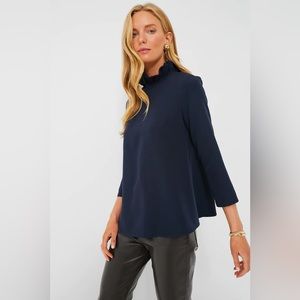 Tuckernuck Navy Faye Blouse - size small